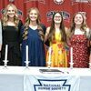 New members, pictured at left, include Evelyn Baldwin, Ashley Feiden, Abigail Burns, Emma Christopher, Anasen Wayne and  Courtney Crose.