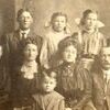 Family picture in 1909:
	Back Row: L to R; Jess, George, Dorothy Lela, Mary Ruth, Eddie
	Front Row: L to R; Margie, Ella Pearl, Anna Dell, William D.
	Little boy in front is William Loren