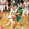 #5 Gallatin’s Alex Endicott shown in a game against the Milan Lady Cats Tuesday night at Gallatin.